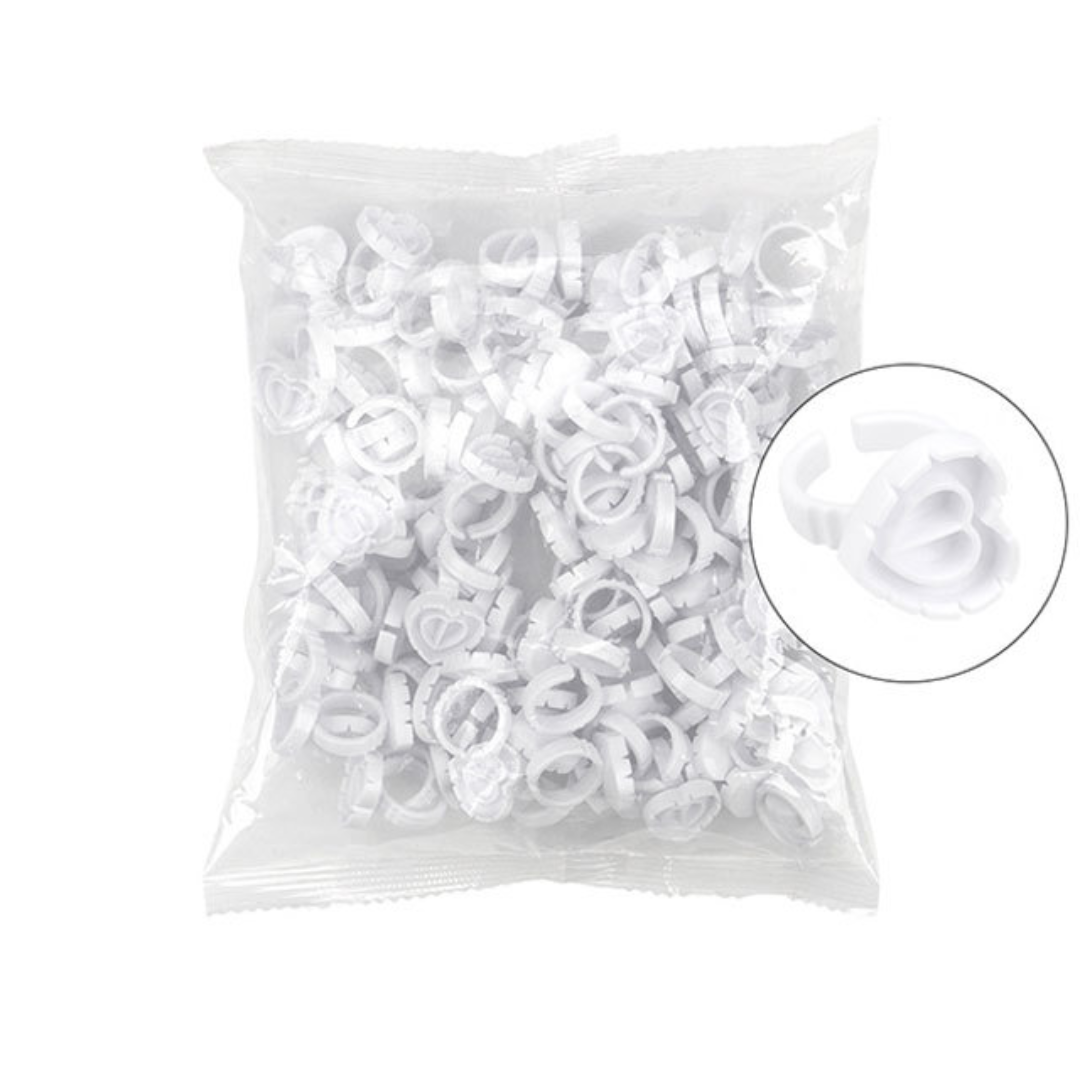 Палітра-кільце | Серце | Біле | Упаковка 100 шт.