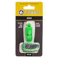 Свисток судейский пластиковый Zelart Fox40 Mini на шнуре Green