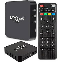 Смарт ТВ приставка 4GB/64GB, MXQ 4K Pro / Андроїд ТВ приставка для телевізора / Медіаплеєр на Android