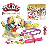 Тісто для ліплення  6 кольорів тіста, ножиці, стетоскоп, шприц, в коробці  PD 8679