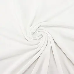 Велюр х/б білого кольору  (180см ширина) В-01