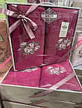 Подарунковий набір із 2 рушників у коробці Туреччина лазня+обличчя, фото 7