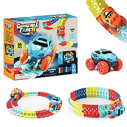 Гнучкий гоночний трек з машинкою 46 деталей, Cheangeble Track / Автомобільний трек / Гоночна гнучка траса