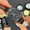 Годинник чоловічий чорний металевий з датою Skmei 9140 Чоловічий круглий наручний годинник кварцовий на браслеті, фото 3