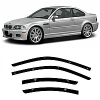 Дефлекторы окон на BMW 3 (E46) седан 1998-2005 (скотч) AV-Tuning. Ветровики на BMW 3 (E46)