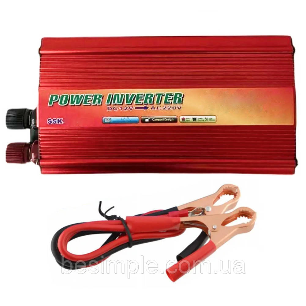 Перетворювач напруги UKC SSK 1500W / Автомобільний перетворювач / Інвертор постійного струму