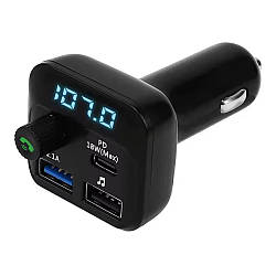 Автомобільний FM модулятор Bluetooth M24, Чорний / Трансмітер в машину / Модулятор в прикурювач