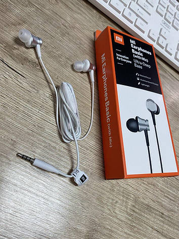 Навушники Earphones Basic 3,5 мм для Xiaomi, Дротові навушники для ксіомі, фото 3