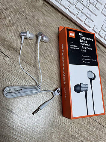 Навушники Earphones Basic 3,5 мм для Xiaomi, Дротові навушники для ксіомі, фото 1