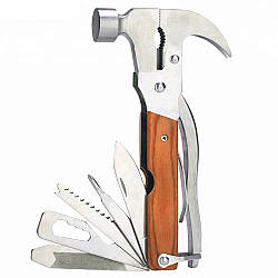 Мультитул туристичний 9в1 з молотком / Багатофункціональний мультиінструмент молоток-пасатижі