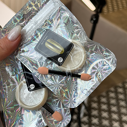 Перлова втирка пресована Shell Powder No02, золотий єдиноріг, фото 3