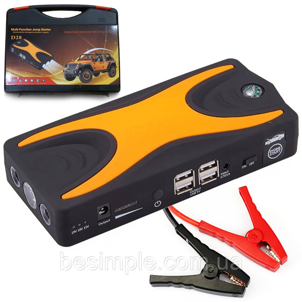 Пускозарядний пристрій 99800 mAh, JUMPSTARTER D28 / Пусковий зарядний пристрій для автомобіля