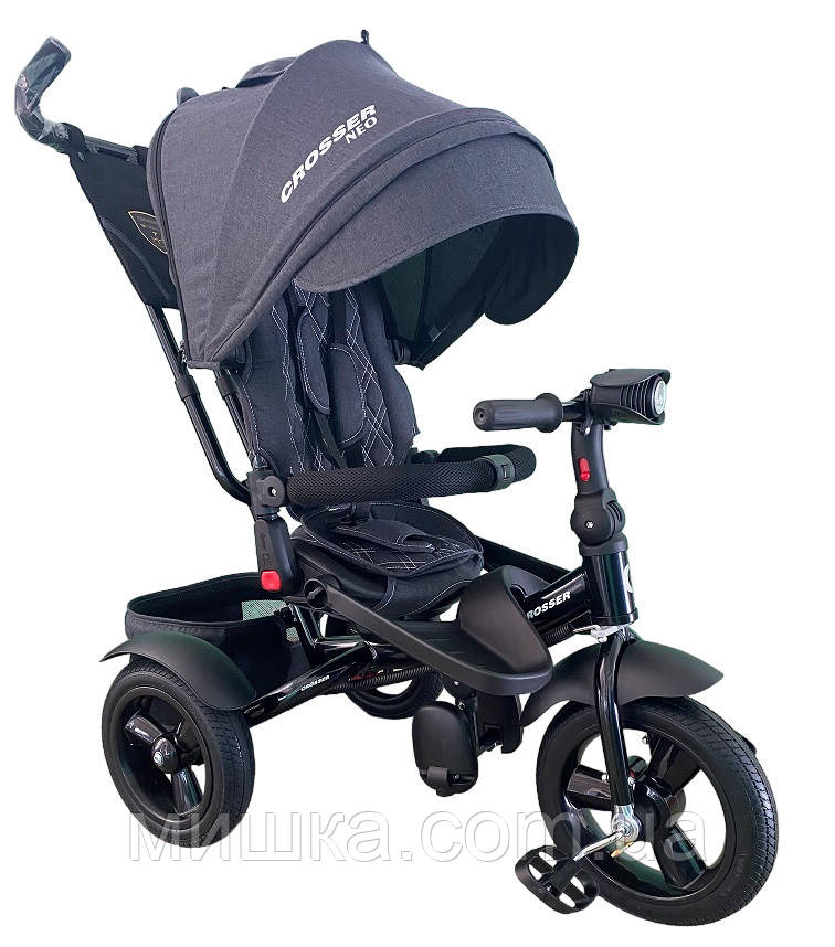 Дитячий триколісний велосипед Crosser T-400 NEO, темно-сірий, фото 1