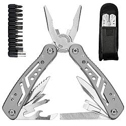 Мультитул 10в1 плоскогубці з бітами та чохлом / Мультиінструмент туристичний з комплектом біт