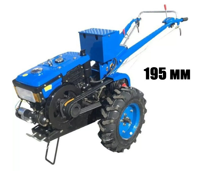 Дизельний мотоблок синій без плуга МД-81Е LUX Forte 5 л, 8 к.с, 195 мм, фото 1