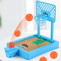 Настольная игра Баскетбол + 4 мяча, Голубая / Интерактивная игра в баскетбол / Игра мини баскетбол