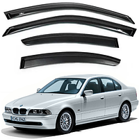 Дефлекторы окон на BMW 5 (E39) седан 1995-2003 (скотч) AV-Tuning. Ветровики на BMW 5 (E39)