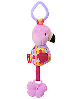 Розвиваюча підвісна іграшка брязкальце з прорізувачем для малюків Фламінго Скіп Хоп