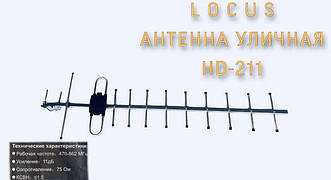 Антена зовнішня Locus HD-211
