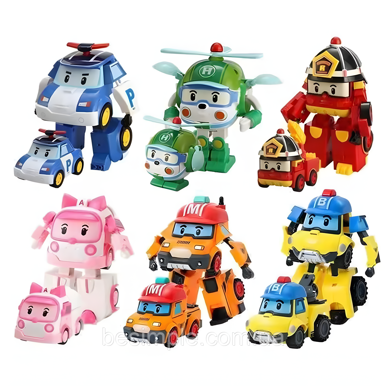 Дитячий ігровий набір трансформерів Robocar POLI LB105 / Машинки іграшки для дітей / Робокар дитячі машинки