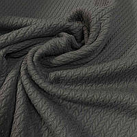 Пике косичка, вафельное полотно, цвет графит (шир. 2,40 м) (F-31)