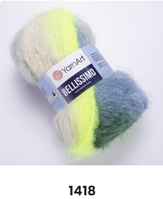 Нитки пряжа для в'язання мохерова BELLISSIMO YARNART Беліссімо ЯрнАрт № 1418
