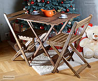 Стол + стулья складной набор для кофейни тонований. Столик и два стульчика для пикника и дачи.