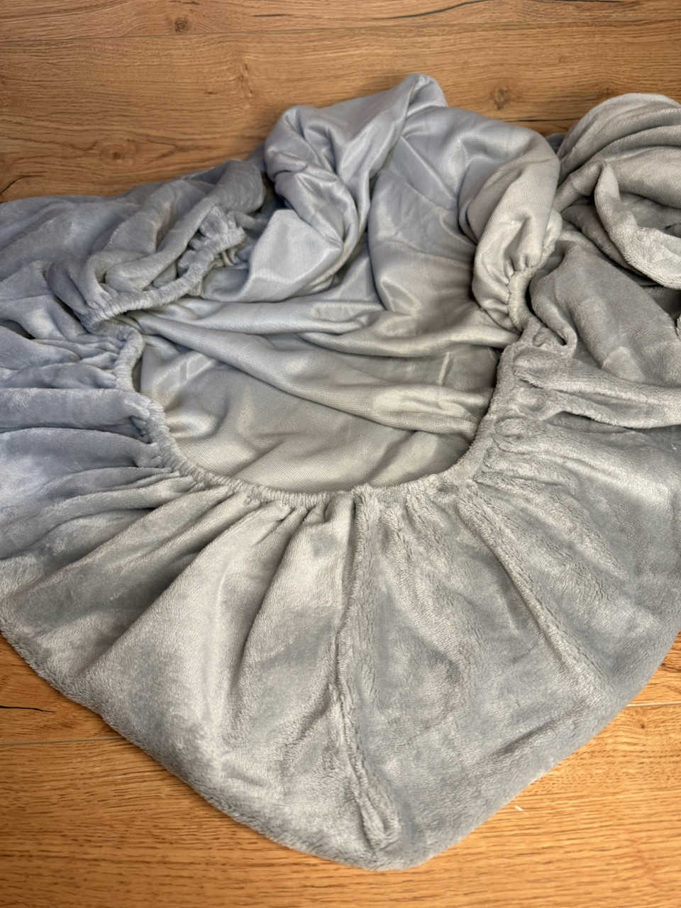 Велюрове простирадло на гумці натяжне 180*200, фото 1