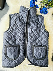 Дитячий жилет з овечої шерсті 4 розмір синій колір