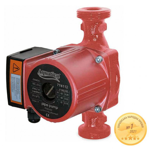 Насос циркуляційний Aquatica 774134 (GPD32-6S/180) 100Вт Hmax 6м Qmax 75л/хв Ø2" 180мм + гайки Ø1¼", фото 1