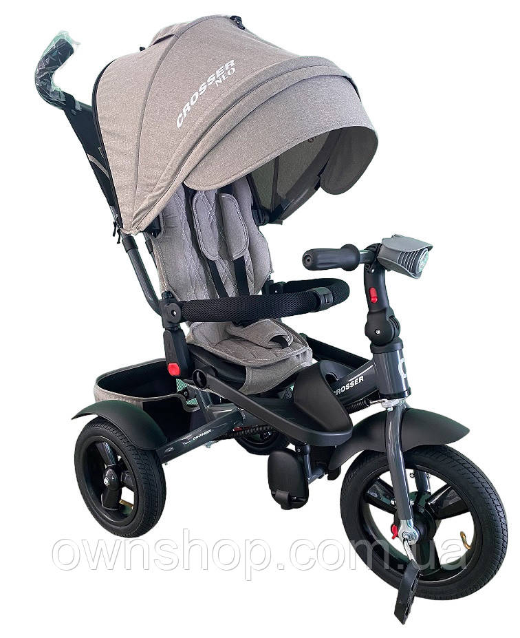 Дитячий триколісний велосипед Crosser T-400 NEO, світло-сірий, фото 1