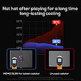Активне охолодження кулер з індикатором температури RGB MEMO DL05 для планшета iPad iOS Android, фото 9