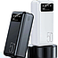 Powerbank 10 000 mAh c 3 USB та ліхтариком, Viaking smart-quality N7, Білий / Зовнішній акумулятор з дисплеєм, фото 3