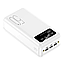 Powerbank 10 000 mAh c 3 USB та ліхтариком, Viaking smart-quality N7, Білий / Зовнішній акумулятор з дисплеєм, фото 4