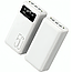 Powerbank 10 000 mAh c 3 USB та ліхтариком, Viaking smart-quality N7, Білий / Зовнішній акумулятор з дисплеєм, фото 8