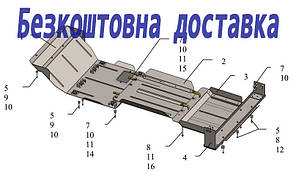 Захист двигуна Nissan Navara D40 (2010-2014) (Захист двигуна Нісан Новара) Кольчуга