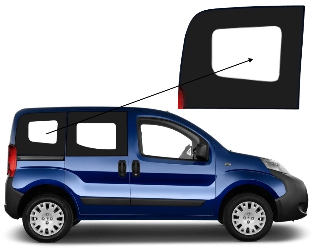 Бічне скло Citroen Nemo 2008-2023 салону заднє праве