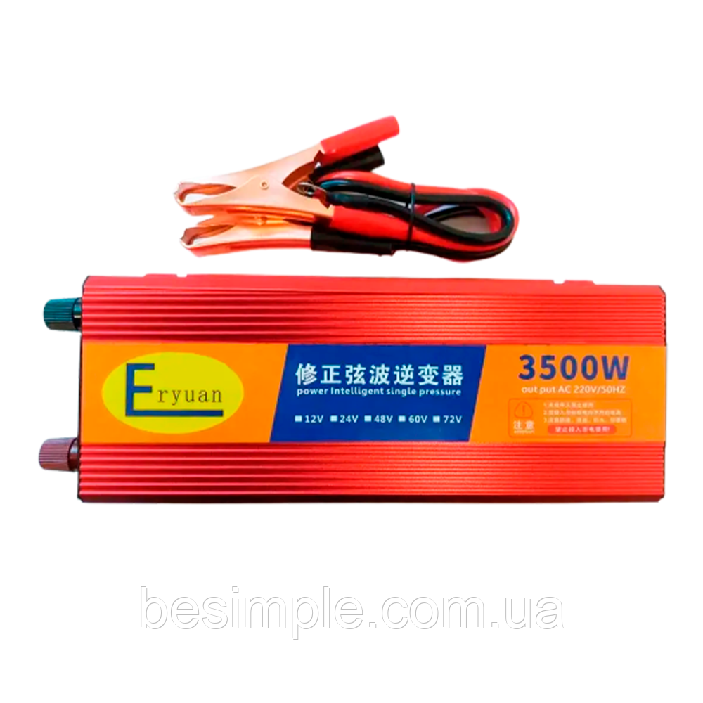 Перетворювач напруги 3500W DC 12V в AC 220V Daikens, з USB / Автомобільний інвертор