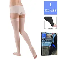 Панчохи компресійні жіночі Venoflex Micro 1 клас з відкритим носком, карамельні, стандартні