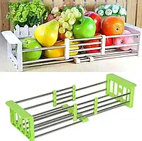 Складная многофункциональная кухонная полка Kitchen Drain Shelf Rack, сушилка для посуды и овощей на раковину