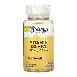 Вітамін D3 і K2 (Vitamin D-3 & K-2) 5000 МО / 50 мкг 120 капсул SOR-57445