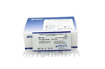 Швидкий тест для визначення антитіл до вірусу гепатиту С, тест карта, 1шт