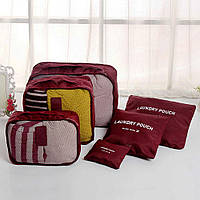 Набор дорожных органайзеров 6шт Secret Pouch / Косметички для поездок / Органайзеры для путешествий