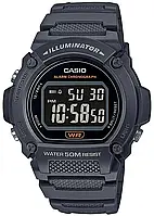 Часы Casio W-219H-8B наручные мужские спортивные серые | оригинальные часы Casio, с гарантией на 2 года