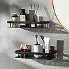 Металева полиця для ванної (30*13*4,5см) Bathroom shelf, Чорна / Самоклеюча поличка у ванну кімнату, фото 6