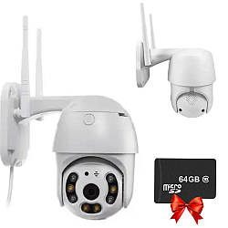 Вулична IP камера CAMERA CAM 6 + Подарунок Карта пам'яті 64 Гб / Поворотна камера з віддаленим доступом