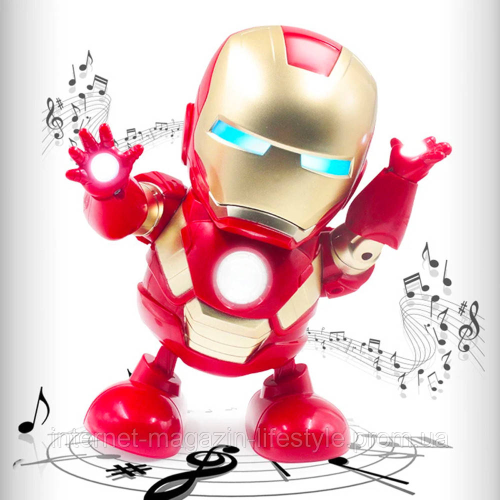 Інтерактивна іграшка Танцюючий робот з музикою, 15х19см / Музична фігурка супер герой / Дитяча іграшка - фото 7 - id-p2112346067