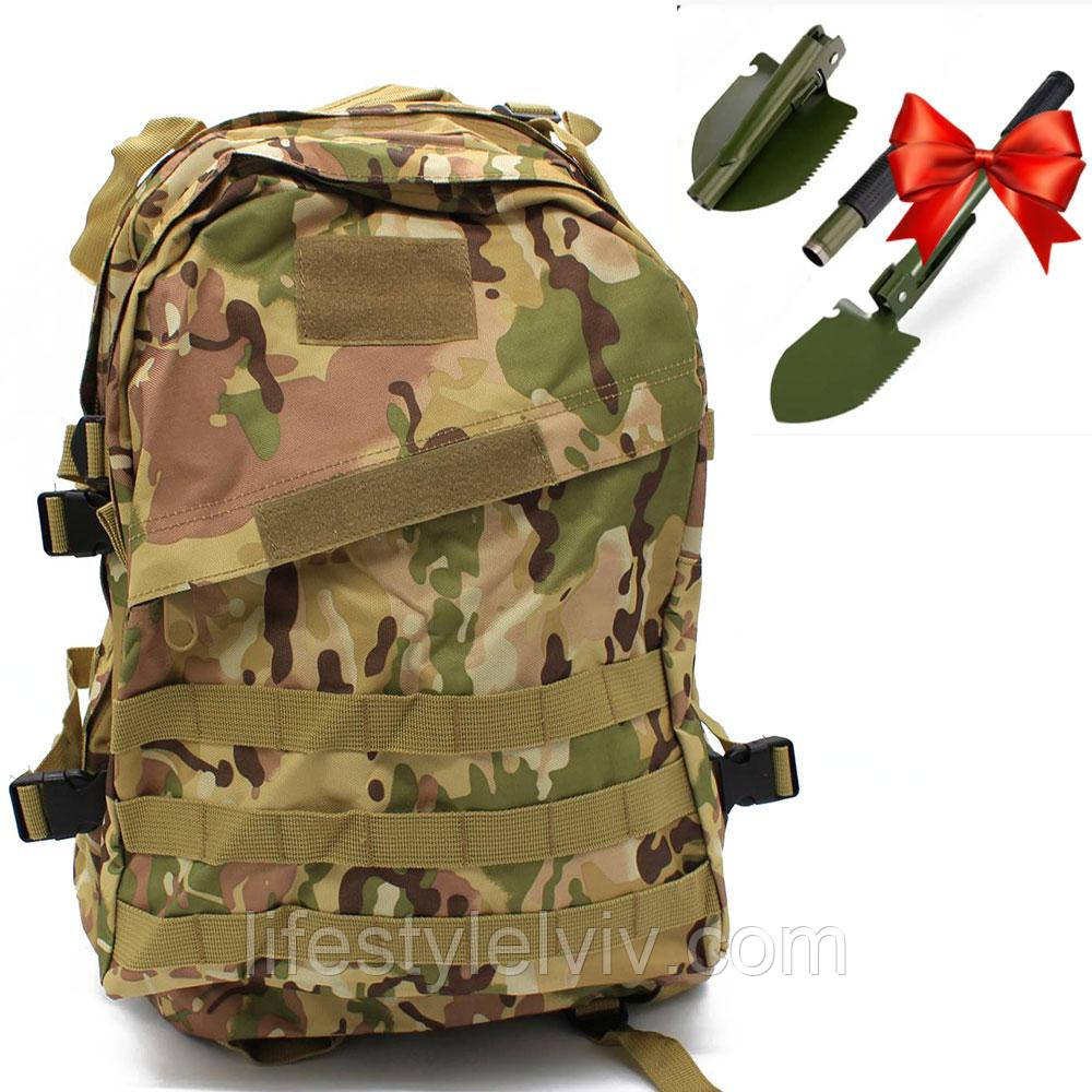 Тактичний рюкзак на 40л US Army M11 (48х36х24 см), Мультикам / Військовий рюкзак з системою Molle, фото 1