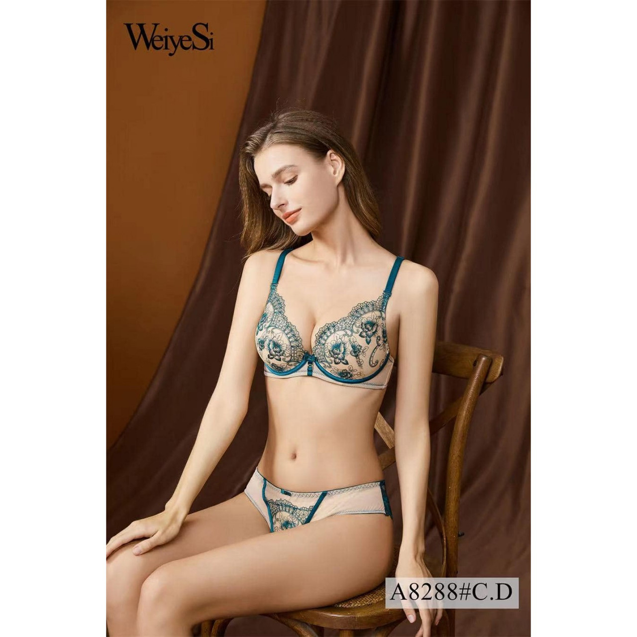 Комплект жіночої білизни Weiyesi чашка C з пушапом "Рука Адама"