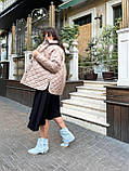 Жіноча демісезонна куртка великого розміру осінні жіночі куртки батал весна осінь коротка, фото 4